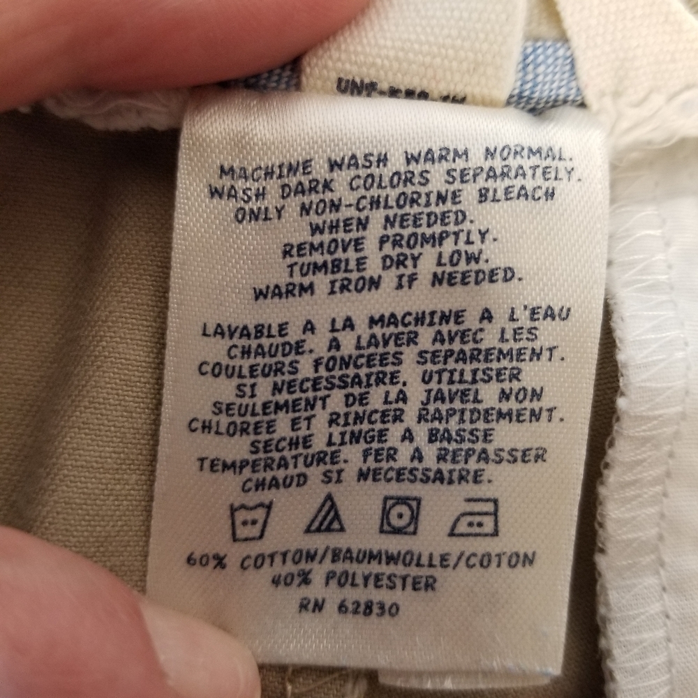 Lands' End Kids Boys Size 18 Khaki Adjustable Waist 4 Pockets - Picture 8 of 12